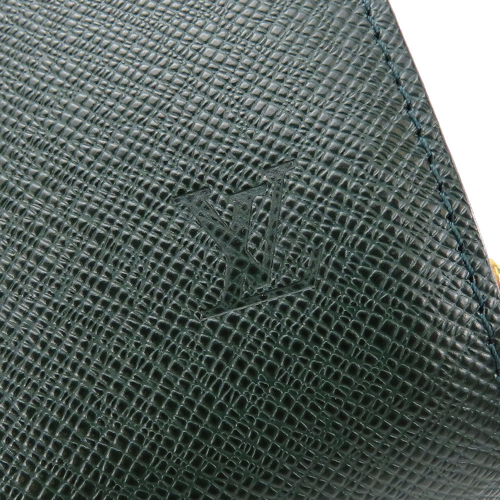 LOUIS VUITTON business bag M30184 Taiga green Baikal mens Used Authentic