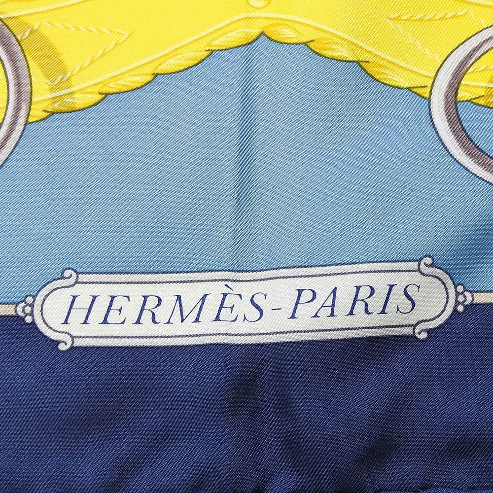 HERMES scarf silk multicolor Carre90 Women Used Authentic