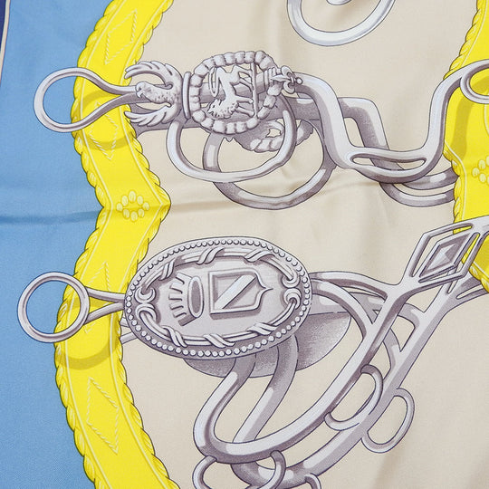 HERMES scarf silk multicolor Carre90 Women Used Authentic