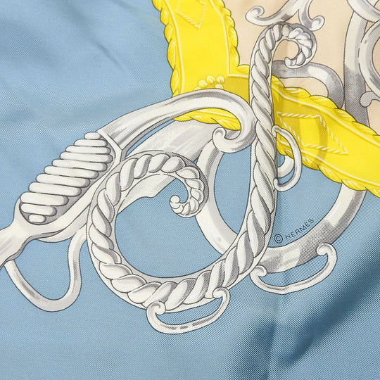 HERMES scarf silk multicolor Carre90 Women Used Authentic