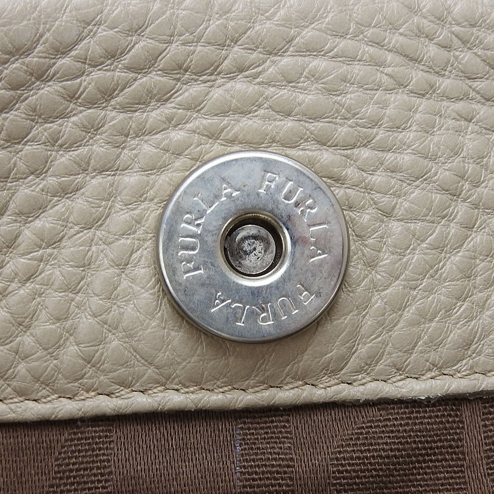 Furla Tote Bag F5191 leather beige Women Used Authentic