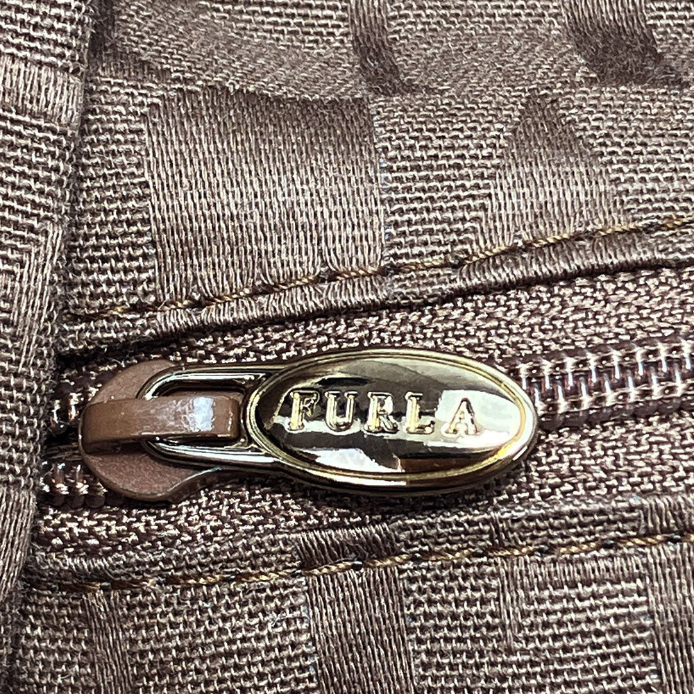 Furla Tote Bag F5191 leather beige Women Used Authentic