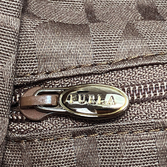 Furla Tote Bag F5191 leather beige Women Used Authentic