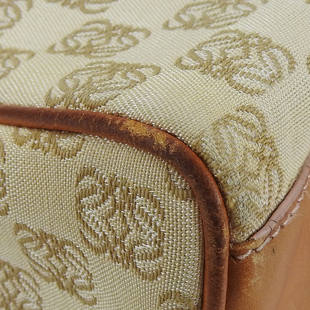 LOEWE Tote Bag Canvas, Leather beige anagram Women Used Authentic