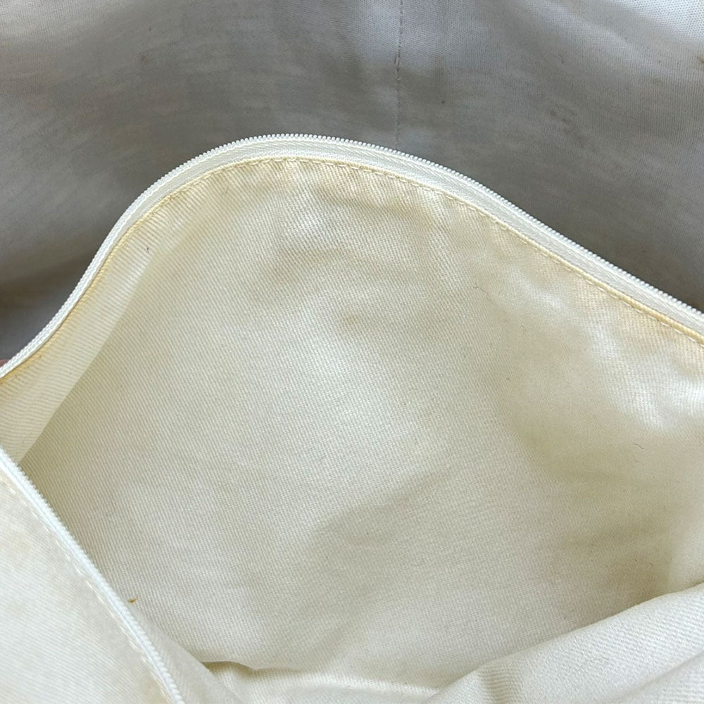 LOEWE Tote Bag Canvas, Leather beige anagram Women Used Authentic