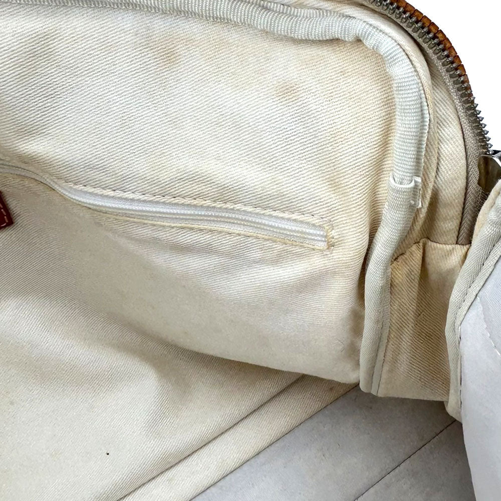 LOEWE Tote Bag Canvas, Leather beige anagram Women Used Authentic