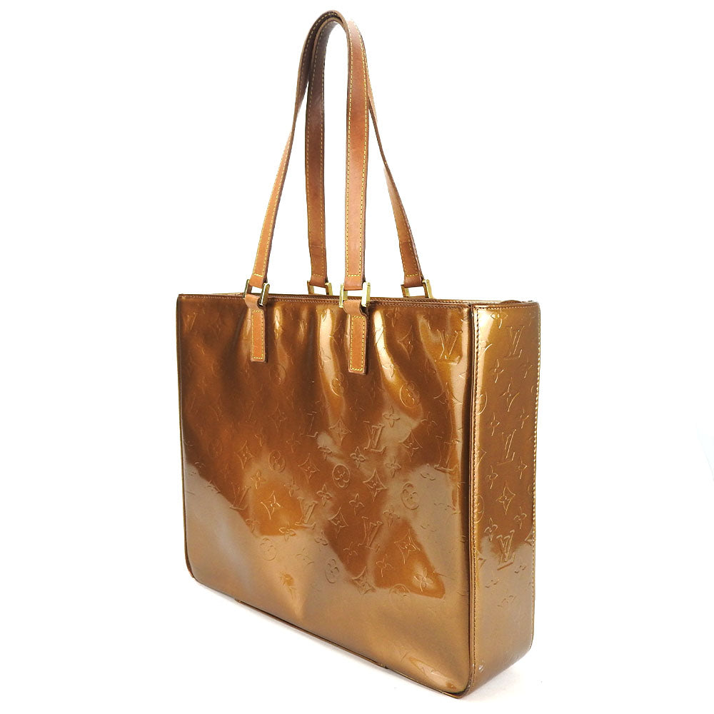 LOUIS VUITTON Tote Bag M91134 Monogram Vernis Brown Columbus Women Used Authentic