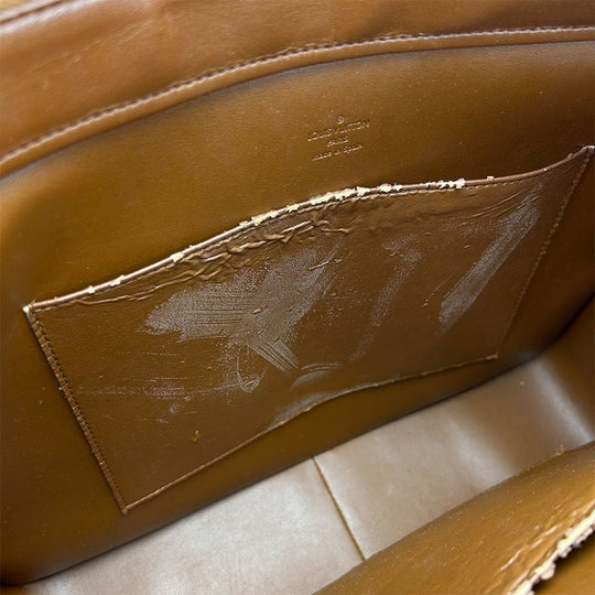 LOUIS VUITTON Tote Bag M91134 Monogram Vernis Brown Columbus Women Used Authentic