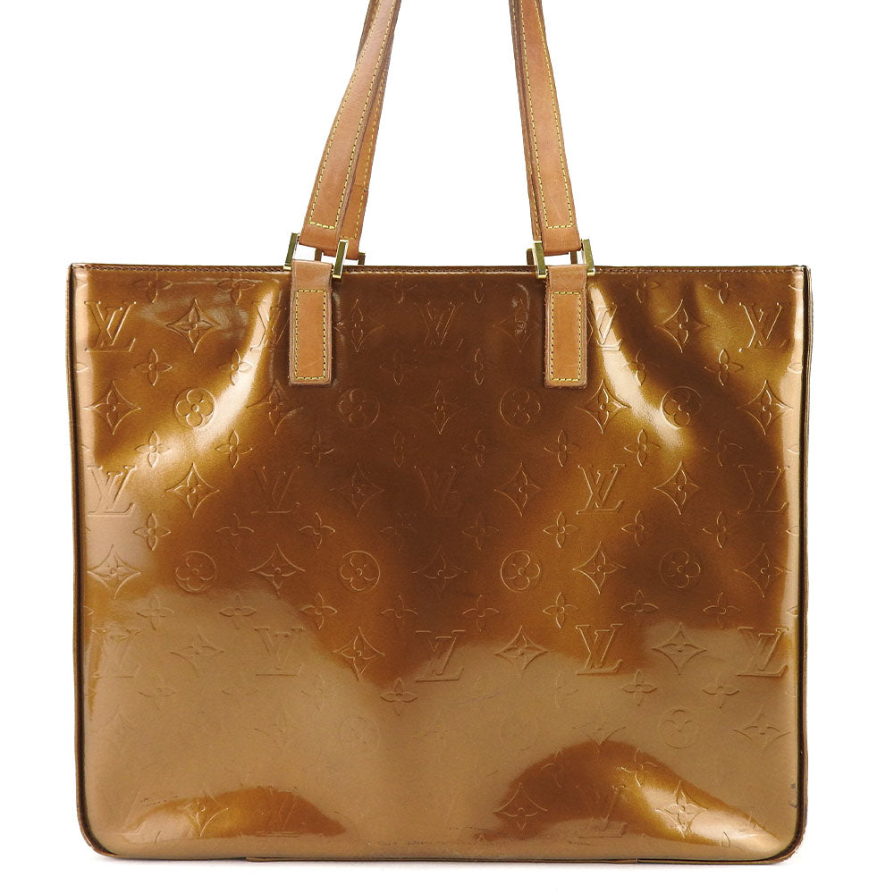 LOUIS VUITTON Tote Bag M91134 Monogram Vernis Brown Columbus Women Used Authentic