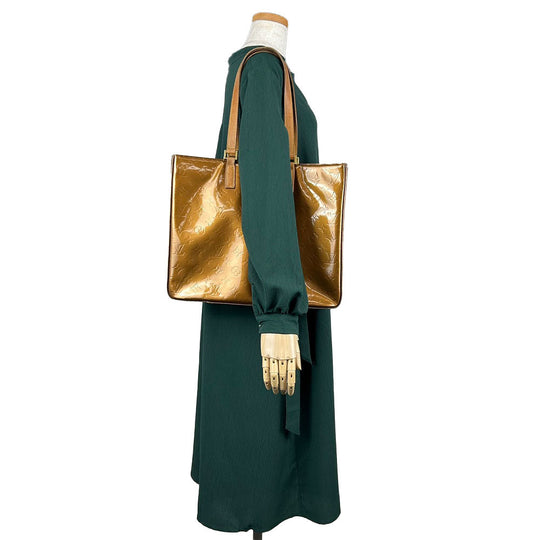 LOUIS VUITTON Tote Bag M91134 Monogram Vernis Brown Columbus Women Used Authentic