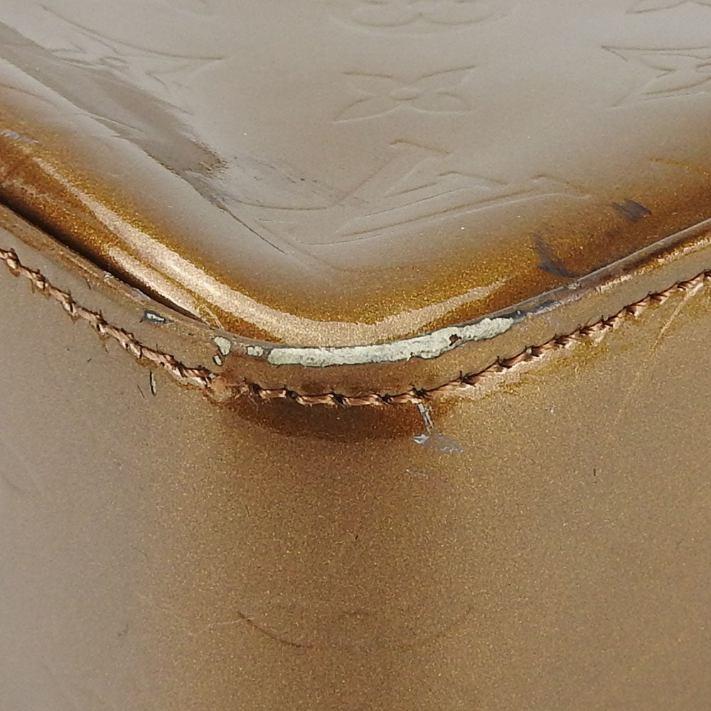 LOUIS VUITTON Tote Bag M91134 Monogram Vernis Brown Columbus Women Used Authentic