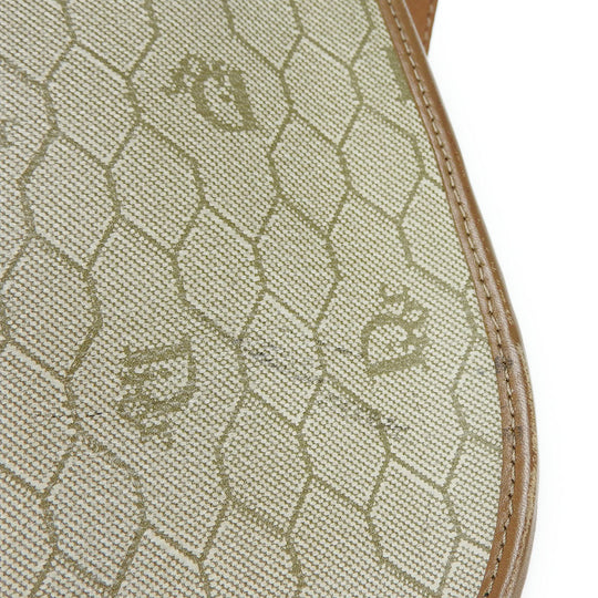 Christian Dior Shoulder Bag PVC, Leather beige Women Used Authentic