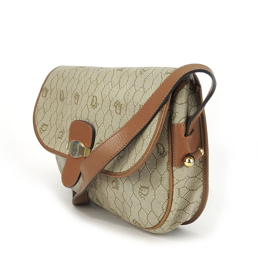 Christian Dior Shoulder Bag PVC, Leather beige Women Used Authentic
