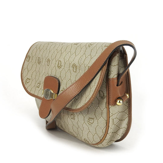 Christian Dior Shoulder Bag PVC, Leather beige Women Used Authentic