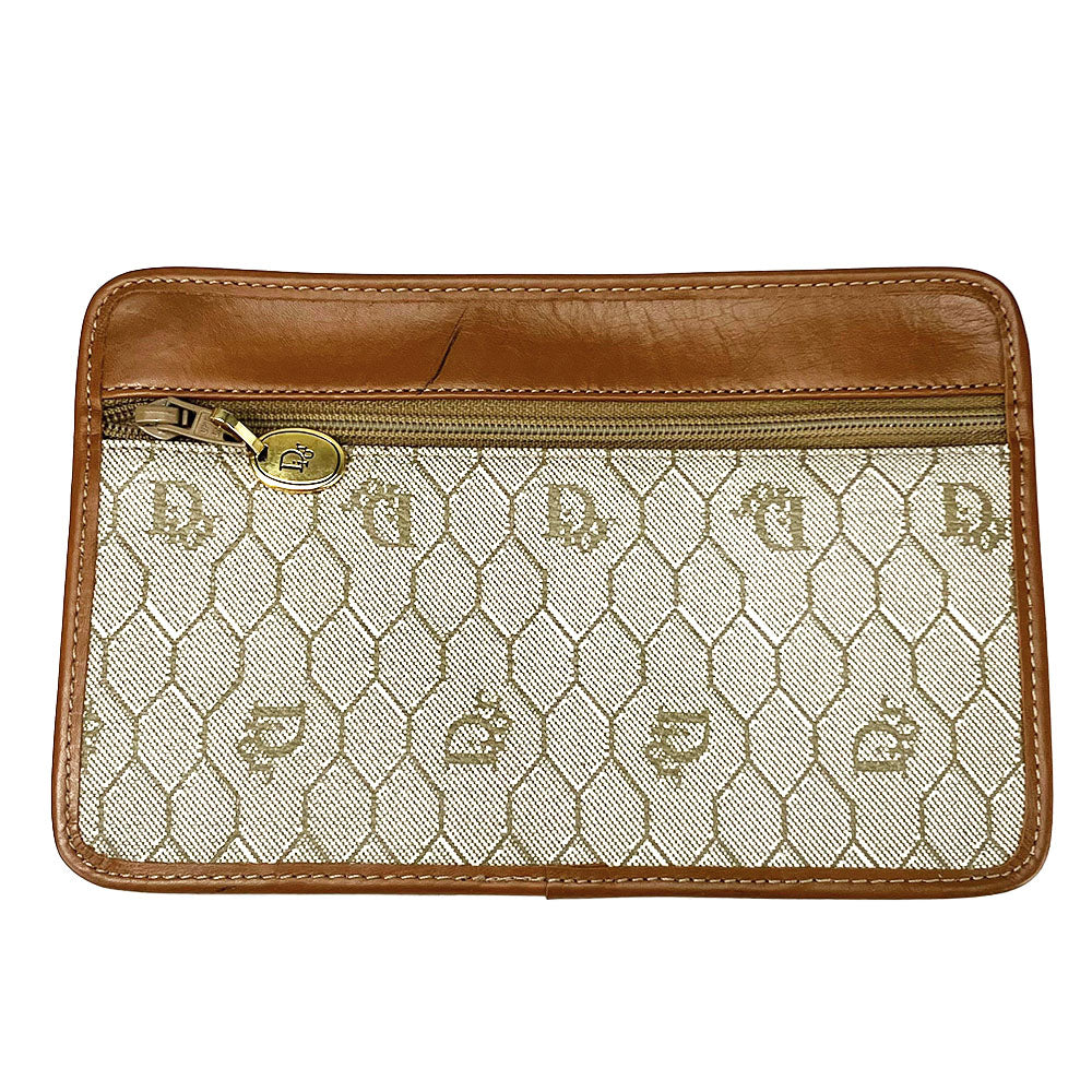 Christian Dior Shoulder Bag PVC, Leather beige Women Used Authentic