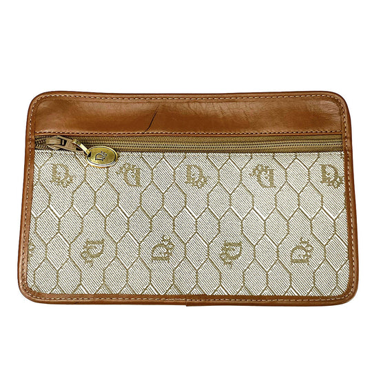 Christian Dior Shoulder Bag PVC, Leather beige Women Used Authentic
