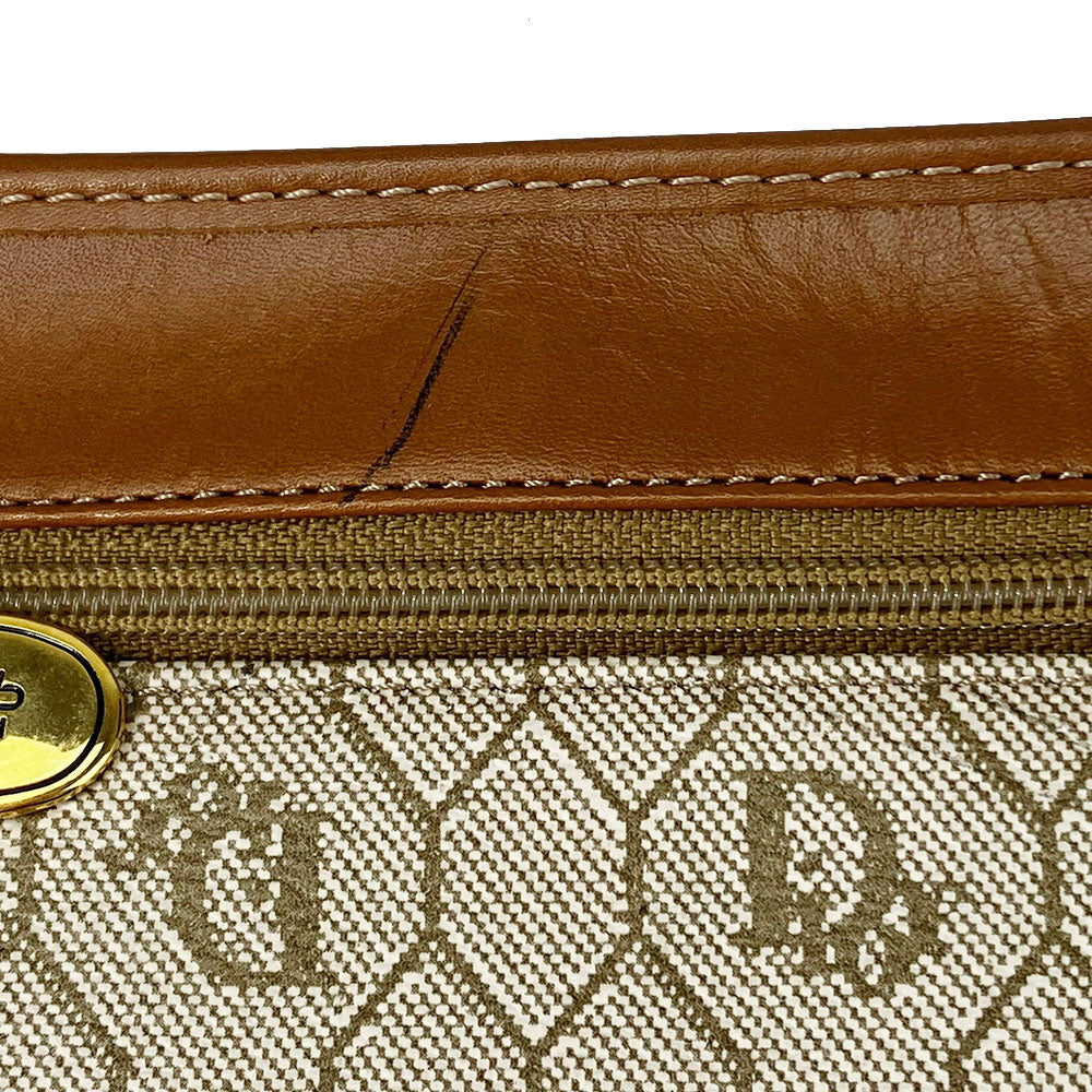 Christian Dior Shoulder Bag PVC, Leather beige Women Used Authentic