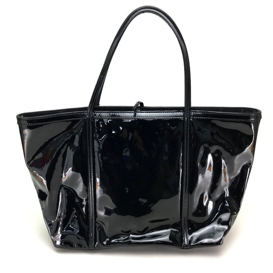 DOLCE&GABBANA Tote Bag BB1564 Patent leather black With logo Women Used Authentic