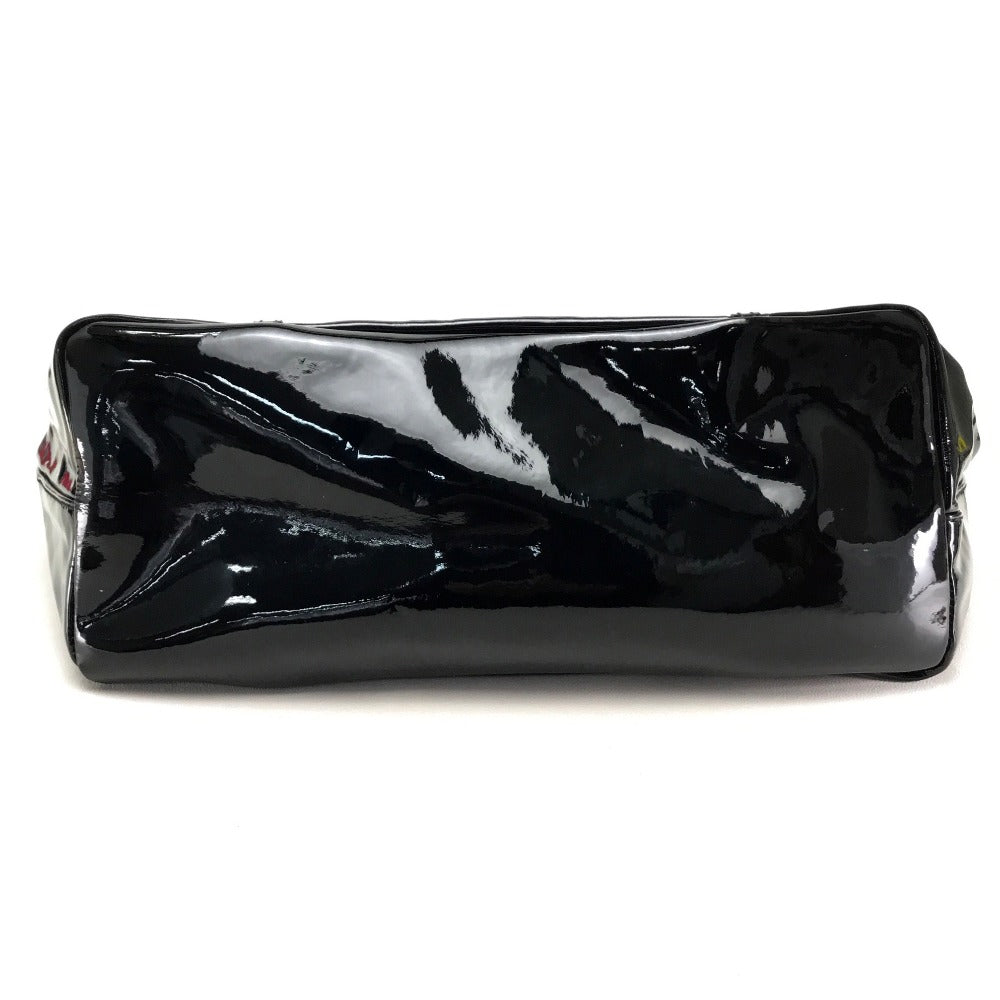 DOLCE&GABBANA Tote Bag BB1564 Patent leather black With logo Women Used Authentic