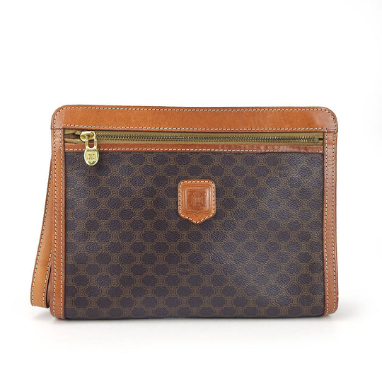 CELINE business bag PVC, Leather Brown Women Used Authentic