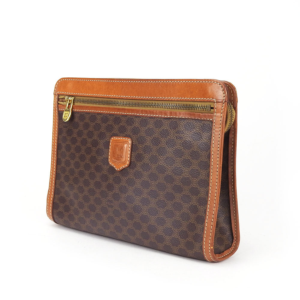 CELINE business bag PVC, Leather Brown Women Used Authentic