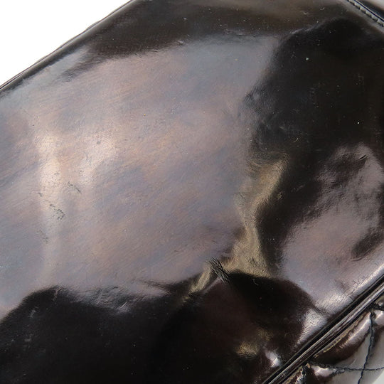 CHANEL Handbag enamel black Women Used Authentic