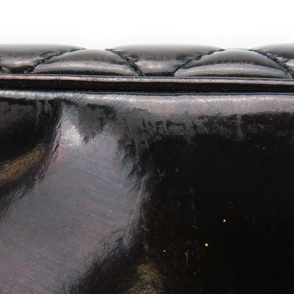 CHANEL Handbag enamel black Women Used Authentic