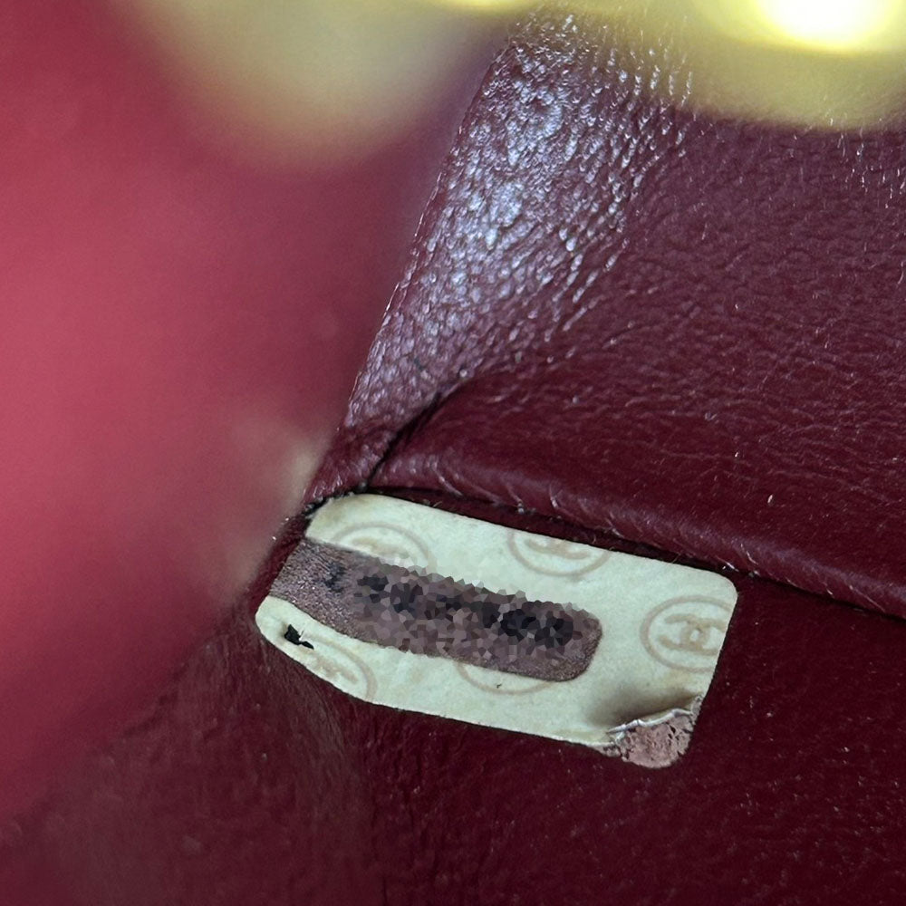 CHANEL Shoulder Bag lambskin black Mini matrasse Women Used Authentic