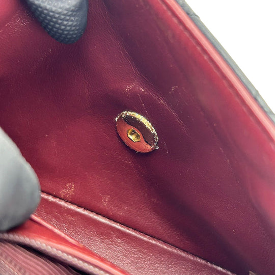 CHANEL Shoulder Bag lambskin black Mini matrasse Women Used Authentic