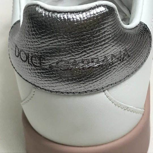 DOLCE&GABBANA sneakers leather White x Beige Pink PORTOFINO Portofino Collection Women 36 Used Authentic