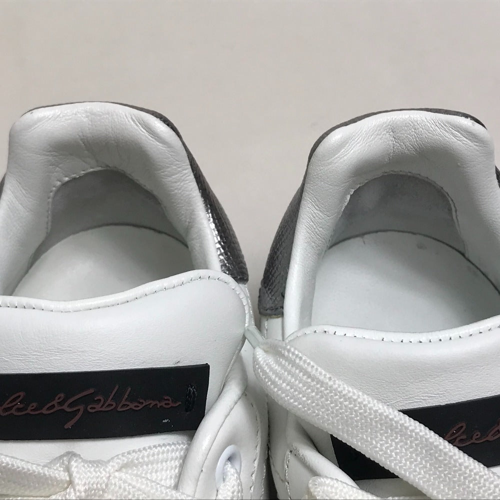 DOLCE&GABBANA sneakers leather White x Beige Pink PORTOFINO Portofino Collection Women 36 Used Authentic