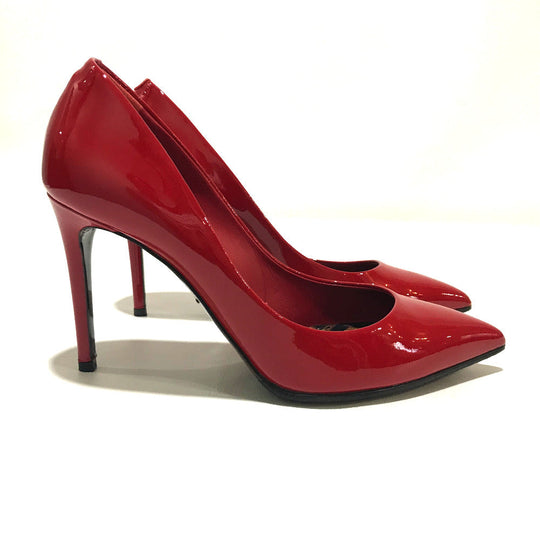 DOLCE&GABBANA pumps CD0039-AC062 Patent leather Red apparel KATE Leopard sole Leopard pattern Women 36 Used Authentic