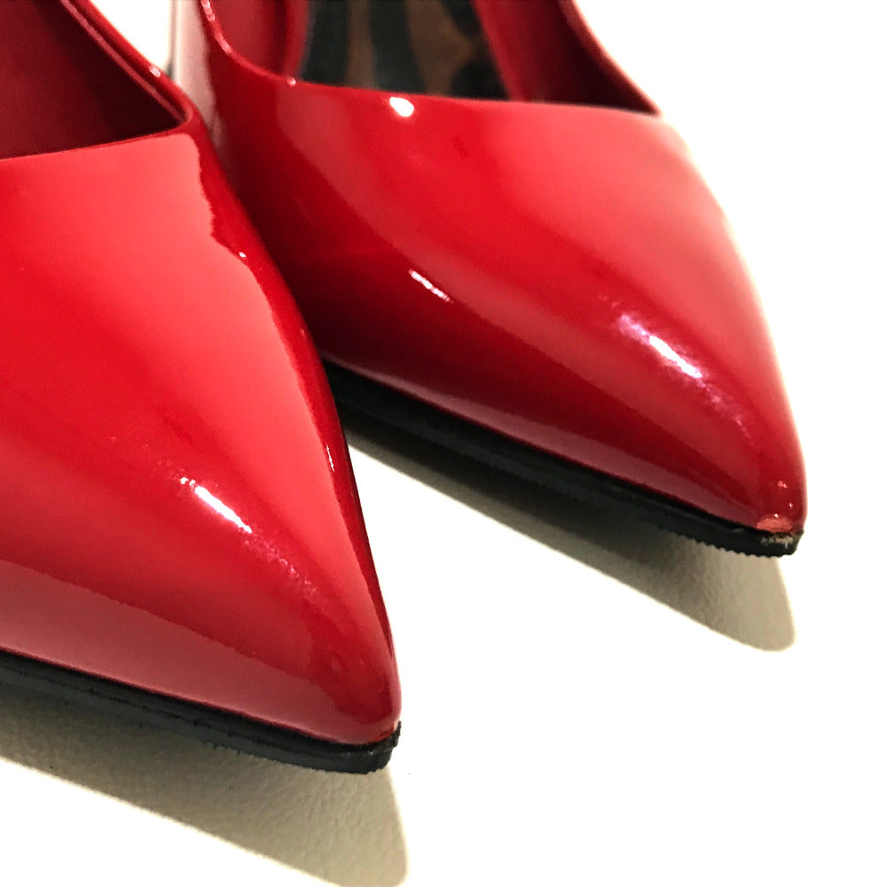 DOLCE&GABBANA pumps CD0039-AC062 Patent leather Red apparel KATE Leopard sole Leopard pattern Women 36 Used Authentic