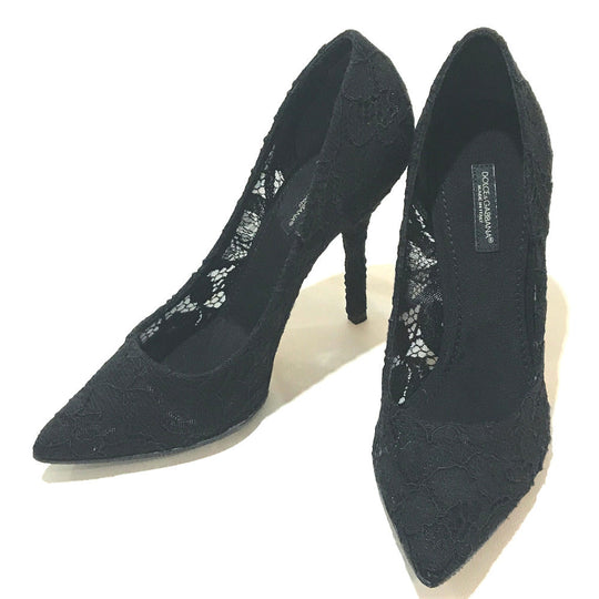 DOLCE&GABBANA pumps race black apparel race Women 36 Used Authentic