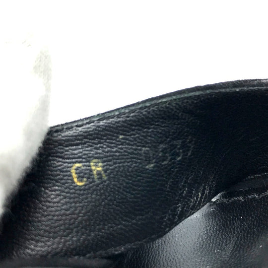 DOLCE&GABBANA Sandals Suede, Crystal black Bijoux High heel front cross Women 36 Used Authentic