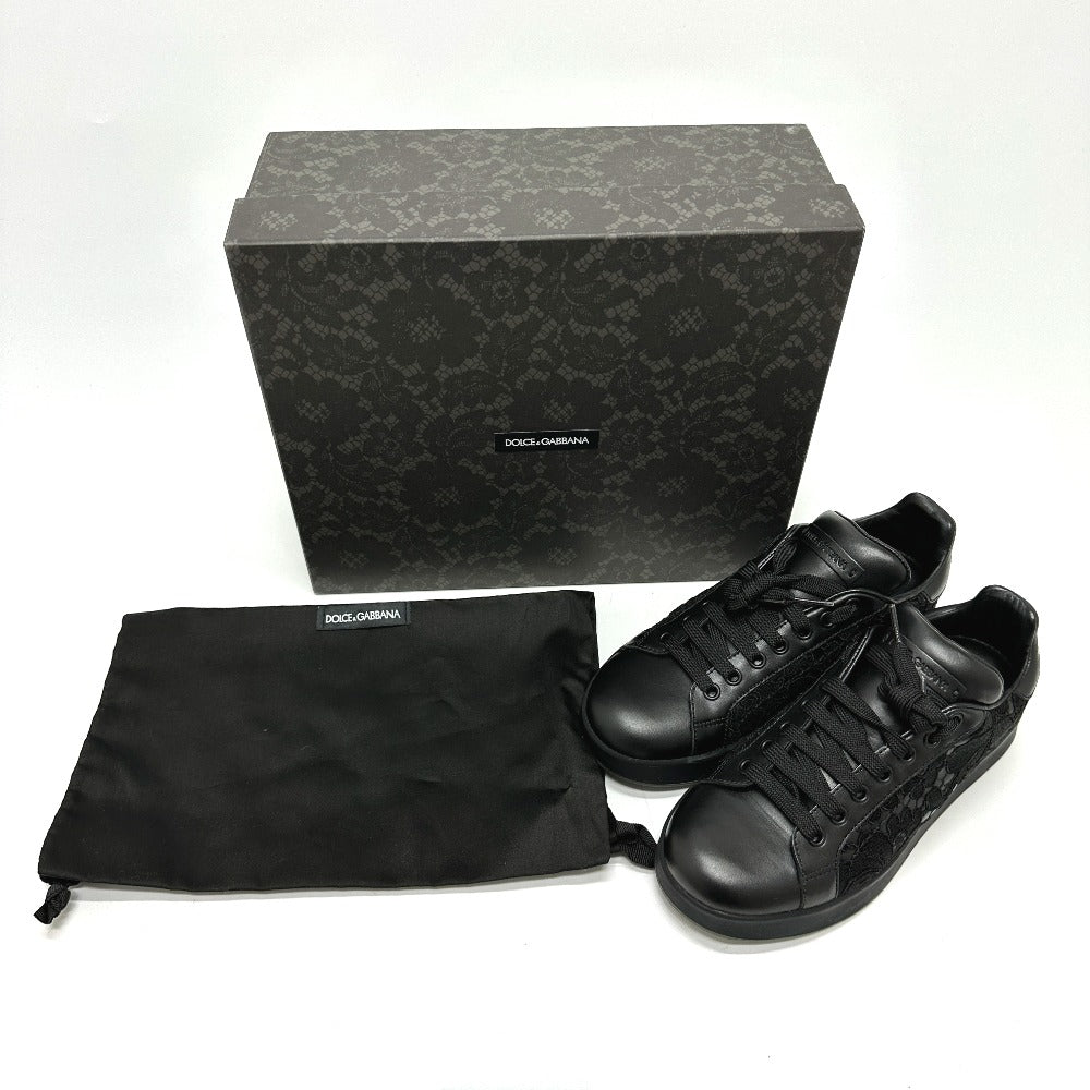 DOLCE&GABBANA sneakers , Leather black race Women 36 Used Authentic