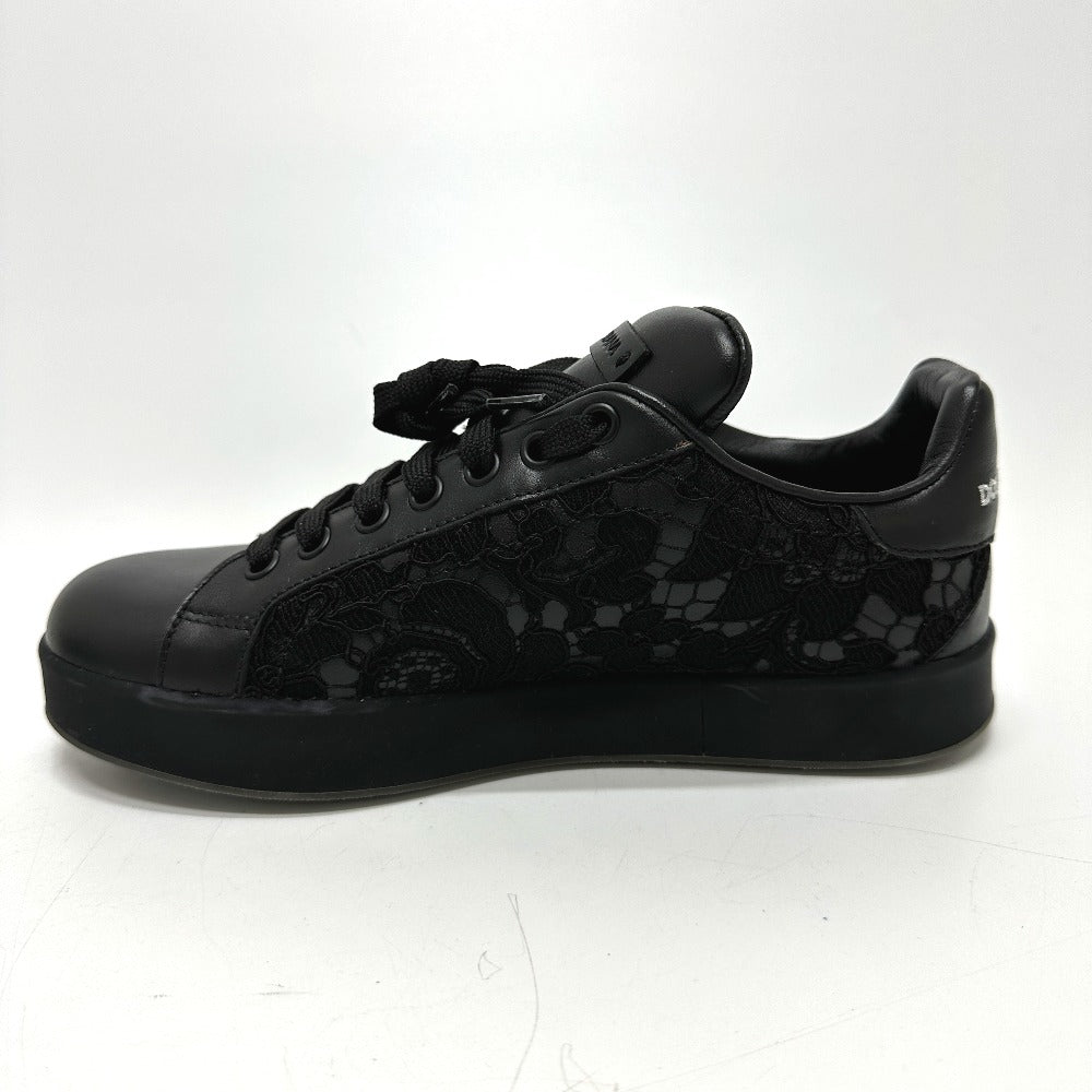 DOLCE&GABBANA sneakers , Leather black race Women 36 Used Authentic