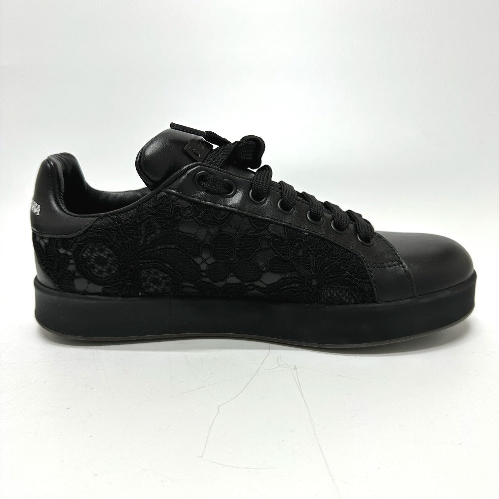 DOLCE&GABBANA sneakers , Leather black race Women 36 Used Authentic