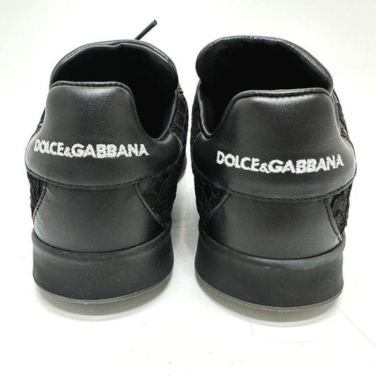 DOLCE&GABBANA sneakers , Leather black race Women 36 Used Authentic