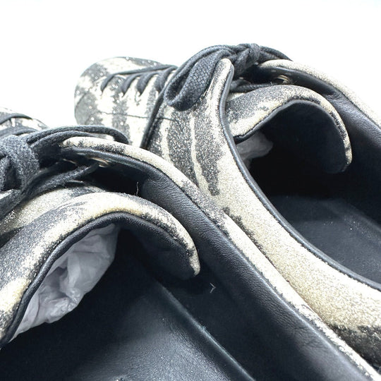 DOLCE&GABBANA sneakers , Leather black Zebra Pattern Glitter mens 7 Used Authentic