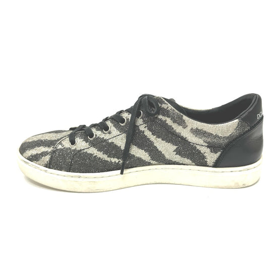 DOLCE&GABBANA sneakers , Leather black Zebra Pattern Glitter mens 7 Used Authentic