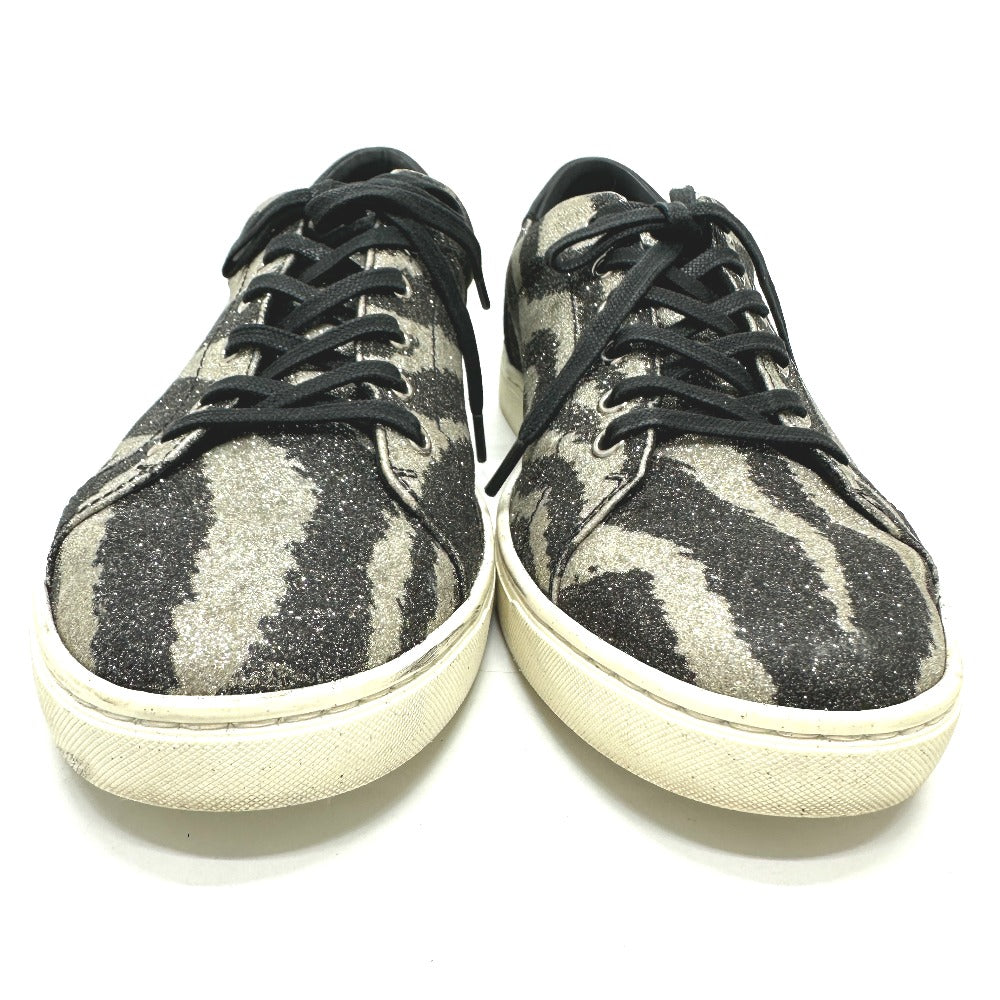 DOLCE&GABBANA sneakers , Leather black Zebra Pattern Glitter mens 7 Used Authentic