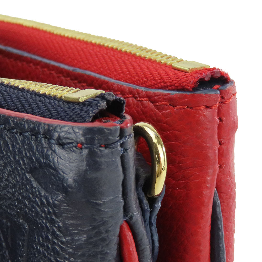 LOUIS VUITTON Shoulder Bag M63916 Monogram Ann Platt Navy Pochette double zip Women Used Authentic
