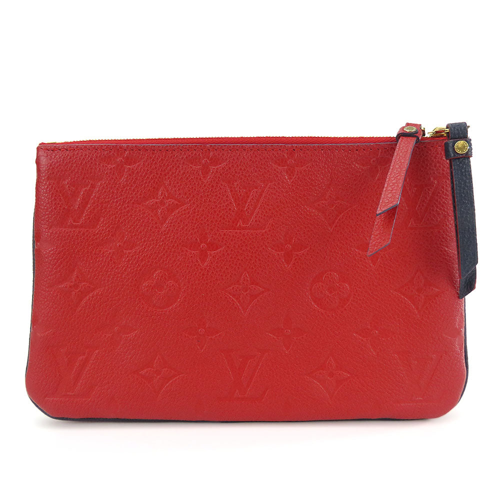 LOUIS VUITTON Shoulder Bag M63916 Monogram Ann Platt Navy Pochette double zip Women Used Authentic