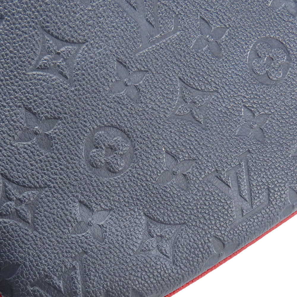 LOUIS VUITTON Shoulder Bag M63916 Monogram Ann Platt Navy Pochette double zip Women Used Authentic