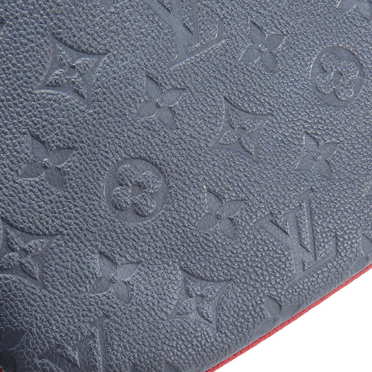 LOUIS VUITTON Shoulder Bag M63916 Monogram Ann Platt Navy Pochette double zip Women Used Authentic