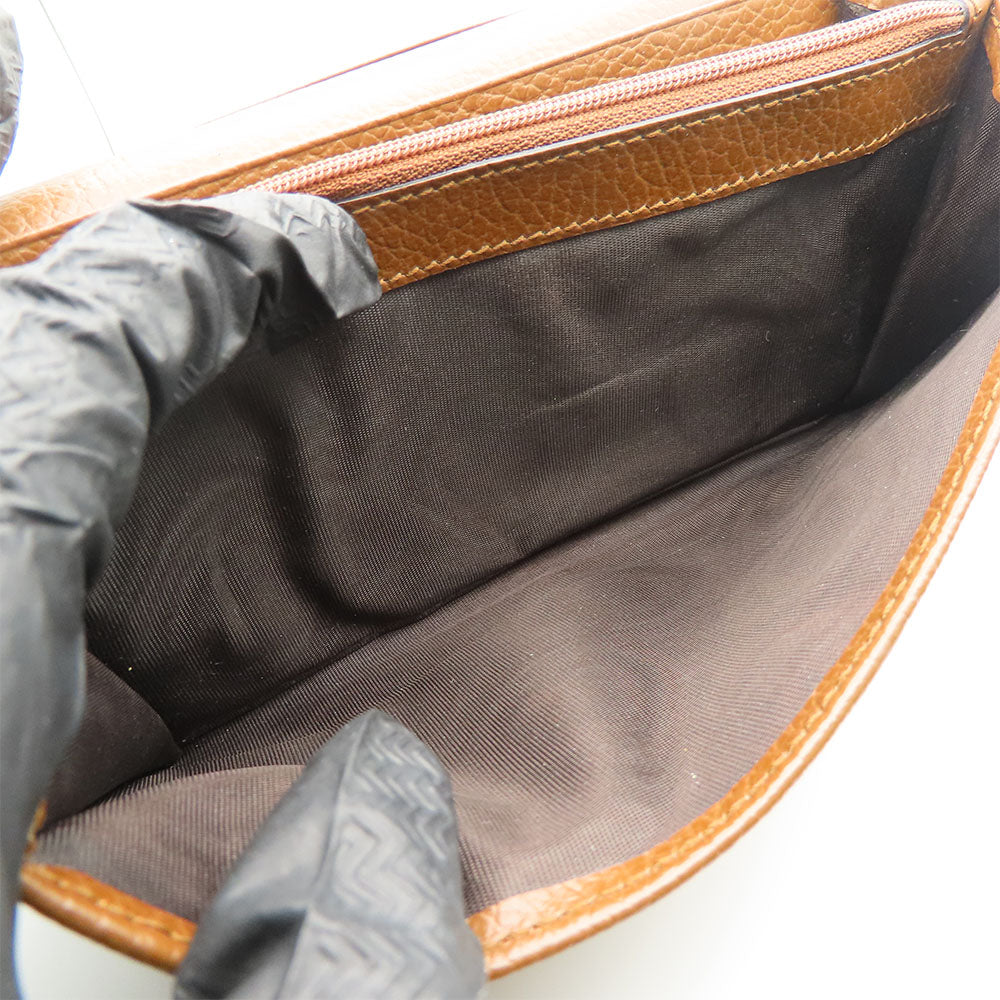 GUCCI Long Wallet Purse 346058 GG canvas, leather Brown Women Used Authentic