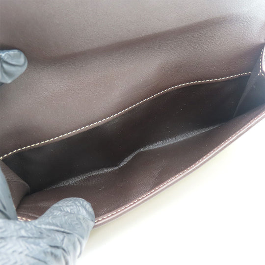 GUCCI Long Wallet Purse 245723 GG canvas, leather Brown Women Used Authentic