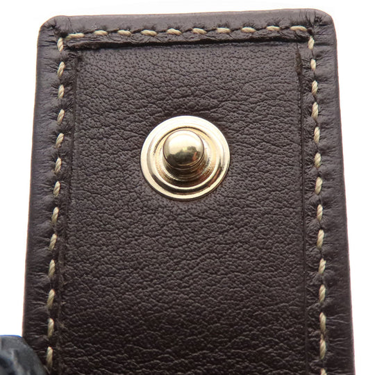 GUCCI Long Wallet Purse 245723 GG canvas, leather Brown Women Used Authentic