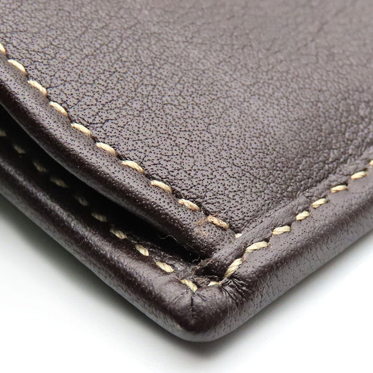 GUCCI Long Wallet Purse 245723 GG canvas, leather Brown Women Used Authentic